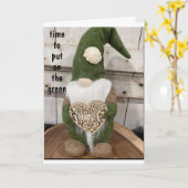 「グリーンに置く」時間&セント祝。パトリック カード (黄色い花)