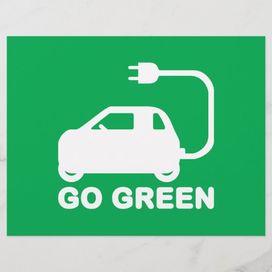 グリーンに行こう 〜 電気自動車を運転しよう チラシ (正面)