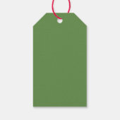 グリーンに雪だるまとゴルフボールを付けたゴルフクリスマス ギフトタグ (裏面)