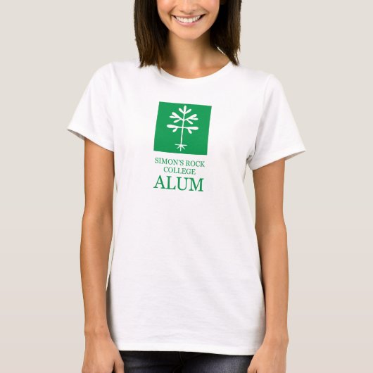 グリーンに「SRC Alum」T型にフィット Tシャツ (正面)