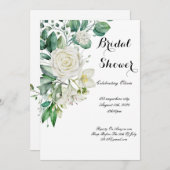 グリーンのあるウェディングシャワーの招待状 セーブザデート (正面/裏面)
