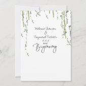 グリーンのあるウェディングスタート 招待状 (裏面)