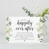 グリーンのある牧歌的なウェディング リハーサル ディナー 招待状 (スタンド正面)