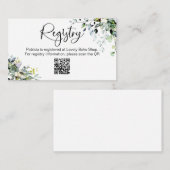 グリーンのある花嫁のシャワーギフト登録QRカード エンクロージャーカード (正面/裏面)