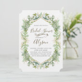 グリーンのある花嫁のシャワー招待状 招待状 (スタンド正面)