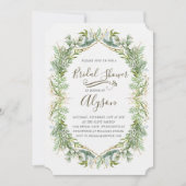 グリーンのある花嫁のシャワー招待状 招待状 (正面)