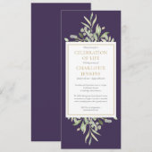 グリーンのお別れ会 生の祝祭サービス 招待状 (正面/裏面)