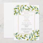 グリーンのお別れ会　生を祝う会のご案内 招待状 (正面/裏面)