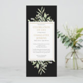 グリーンのお祝い 追悼式 招待状 (スタンド正面)