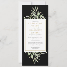 グリーンのお祝い 追悼式 招待状