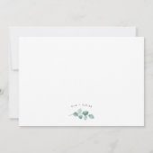 グリーンのみ結婚式の披露宴 招待状 (裏面)