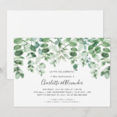 グリーンのみ結婚式の披露宴 招待状 (正面/裏面)