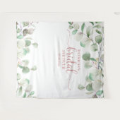 グリーンのウェディングシャワー背景写真プロップ タペストリー (正面(横))