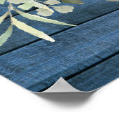 グリーンのウェディングシャワー ウェルカムサイン ポスター (角)