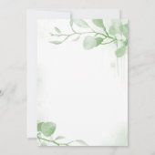 グリーンのウェディング招待状テンプレート 招待状 (裏面)