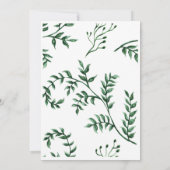 グリーンのエンゲージメントパーティー招待状 招待状 (裏面)