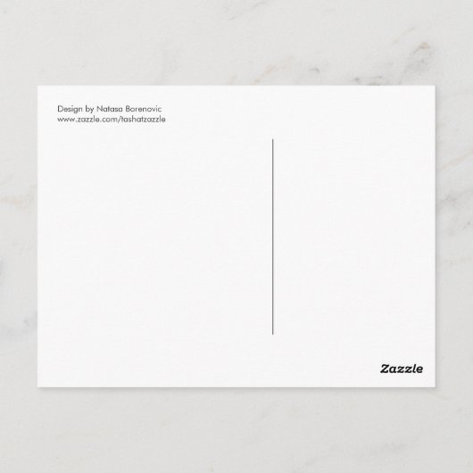 グリーンのカエルを見て感謝のはがき ポストカード (裏面)