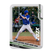 グリーンのカスタムギフト 野球選手 マグネット (縦)