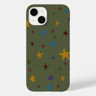 グリーンのカラフルなスターフォンケース Case-Mate iPhone 14ケース