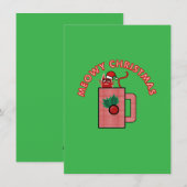 グリーンのクリスマスカード MEOWY CHRISTMAS シーズンカード (正面/裏面)
