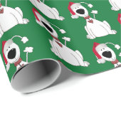 グリーンのクリスマスドッグ ラッピングペーパー (ロールコーナー)