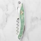 グリーンのクリームバラは私の花嫁のメイド ソムリエナイフ (正面)