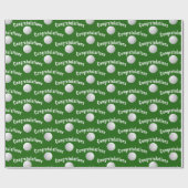 グリーンのゴルフボールおめでとう ラッピングペーパー (フラット)