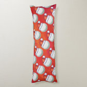 グリーンのゴルフボールクリスマス帽子 ボディピロー (裏面 (縦))