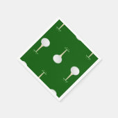 グリーンのゴルフボールパターン スタンダードカクテルナプキン (角)