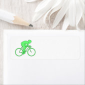 グリーンのサイクリスト。 ラベル (インサイチュ)