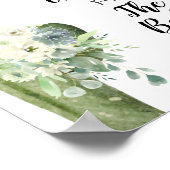 グリーンのサボテンのベイビーシャワーの赤ちゃんへの願い看板 ポスター (角)