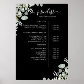 グリーンのサロン料金表ポスター ポスター (正面)