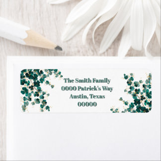 グリーンのシャムロックとゴールド ラベル