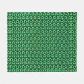 グリーンのシンフォニー フリースブランケット (正面(横))