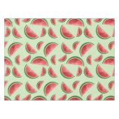 グリーンのスイカ果実模様 テーブルクロス (正面(横))