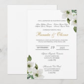 グリーンのスペイン風結婚式招待状 招待状 (正面/裏面)