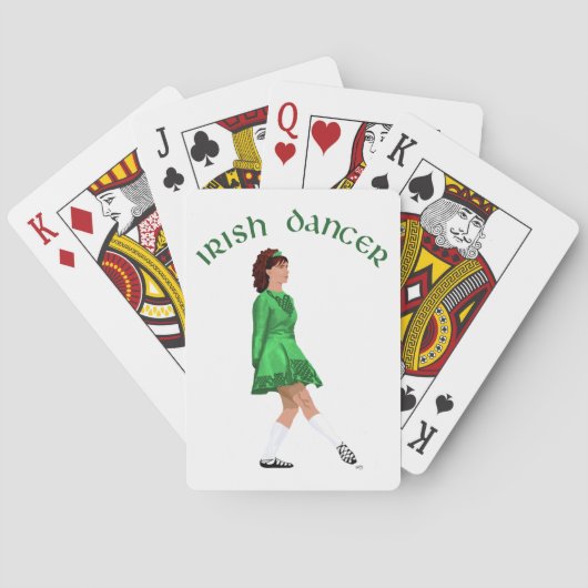 グリーンのソフトシューアイリッシュダンサー トランプ (裏面)