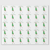 グリーンのソフトシューアイリッシュダンサー ラッピングペーパー (フラット)