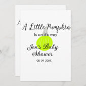 グリーンのネオンポンプキン　リトルポンプキンがやってくる 招待状 (正面/裏面)