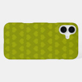 グリーンのハート iPhoneケース (裏面横)