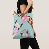 グリーンのバブルガムギャング トートバッグ (クローズアップ)