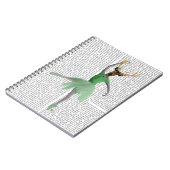 グリーンのバレエ鹿 ノートブック (左側)