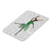 グリーンのバレエ鹿 マグネット (左側)