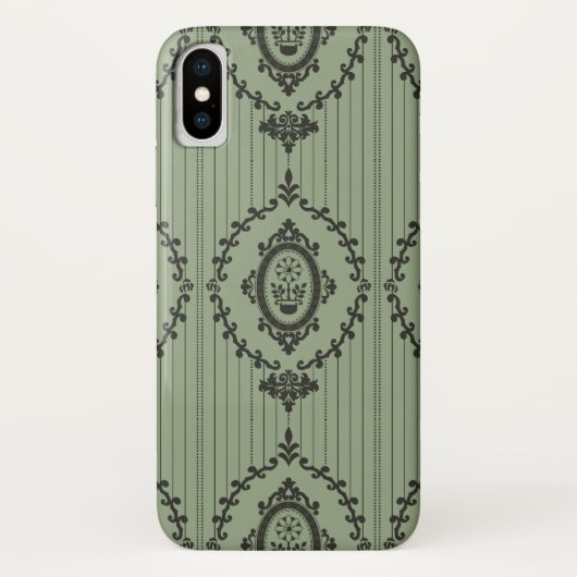 グリーンのバロック壁紙 Case-Mate iPhoneケース (裏面)