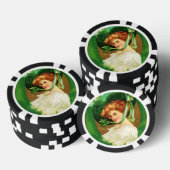 グリーンのフォールン着用 ポーカーチップ (積み重ね)