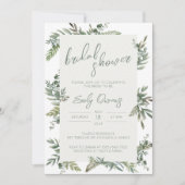 グリーンのブライダルシャワー招待状 招待状 (正面)
