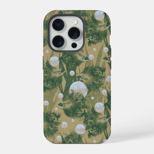グリーンのベタ iPhoneケース (裏面)