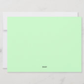 グリーンのマルチホリデーグリーティング シーズンカード (裏面)