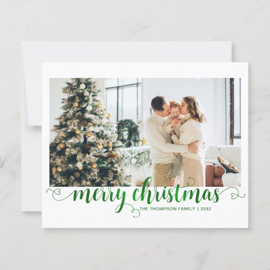 グリーンのメリークリスマスハートスクリプト 写真 (正面)