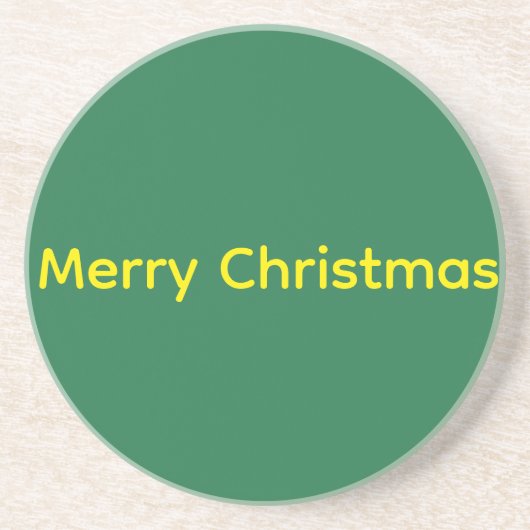 グリーンのメリークリスマス コースター (正面)